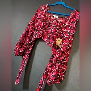 ##SOLD## Brand New Madden NYC baby doll half cut with back tie shirt. NWT.